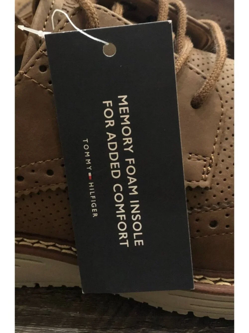 Tommy Hilfiger Hinede Wingtip Derby Shoes Mens Size 8 Brown New with Tags